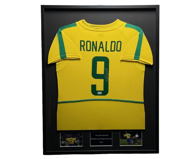 Ronaldo Nazario's Brazil Signed and Framed Shirt 