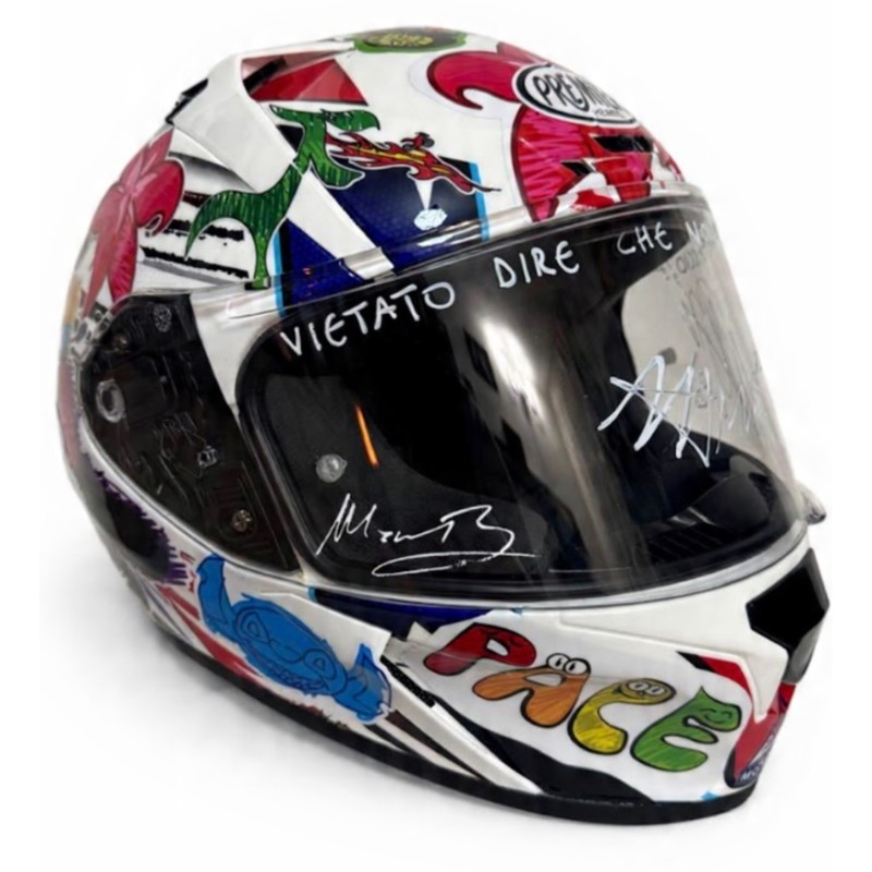 Helmet Signed by Andrea Ginevra Minelli, Marco Bezzecchi and Massimo Rivola - AIROH