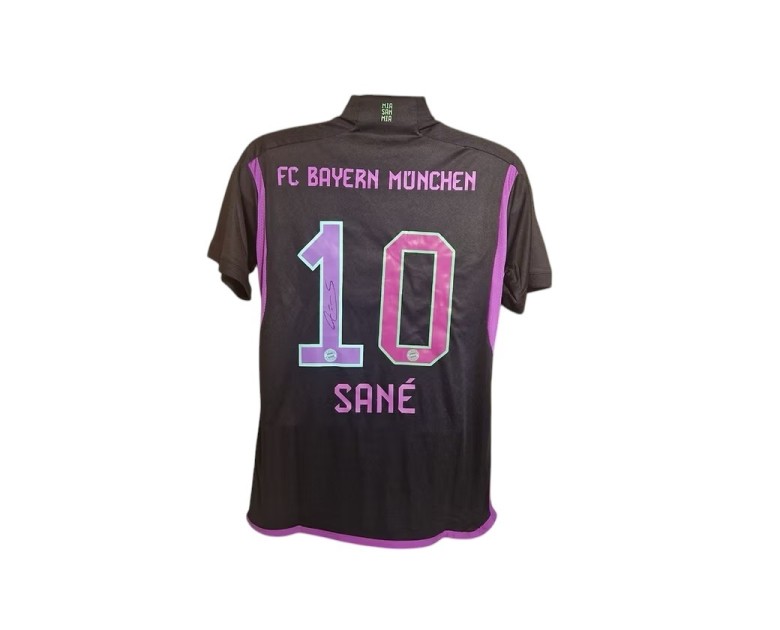 Leroy Sane Signed FC Bayern Munich 23/24 Away Football Shirt