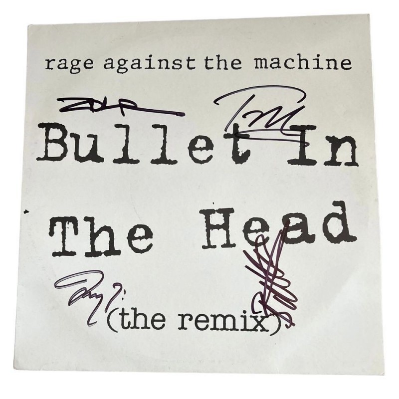 Rage Against the Machine Signed 'Bullet in the Head' Remix 12" Vinyl