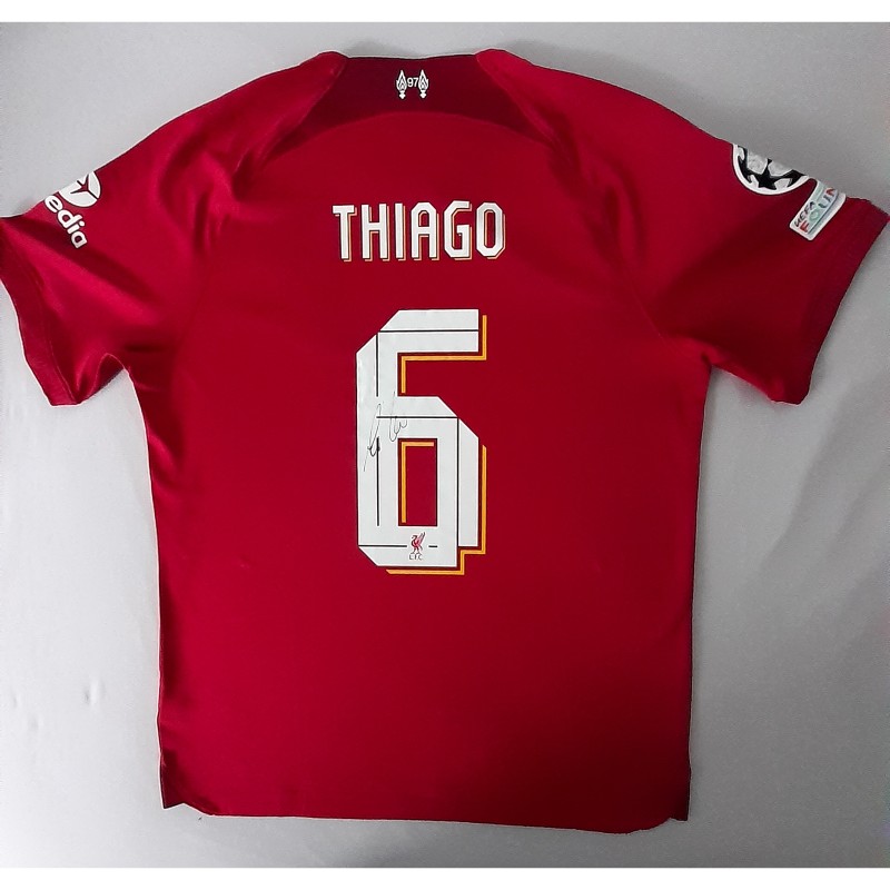 Thiago Alcantara's Liverpool FC Champions League Double Signed Shirt