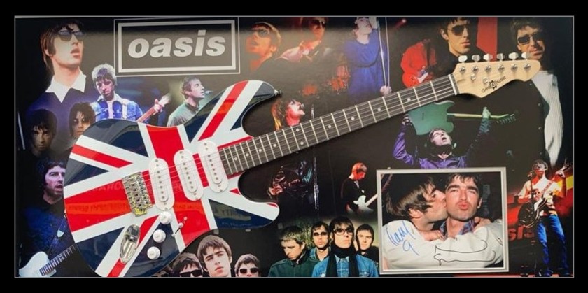 Oasis Signed Guitar Display