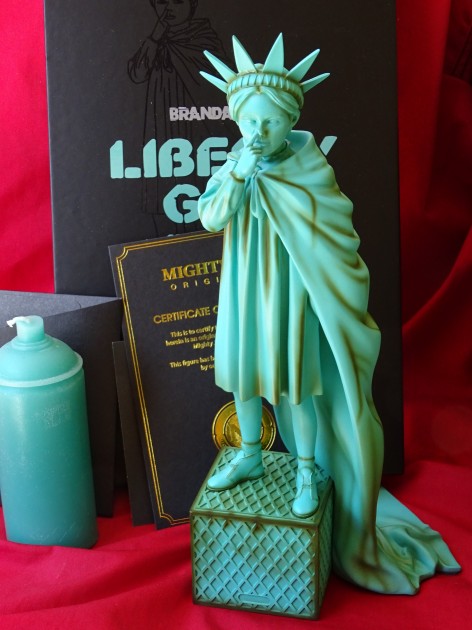 Brandalised Banksy Sculpture "Liberty Girl"