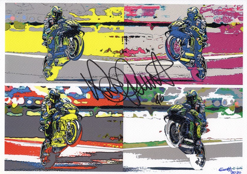 Artwork Pop Style Autografato da Valentino Rossi