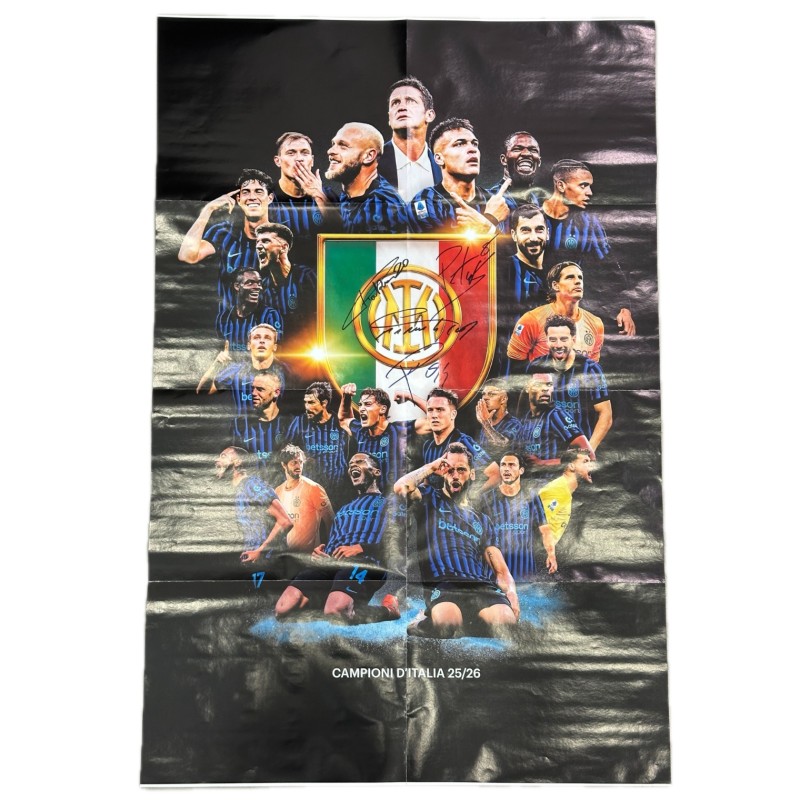 Scudetto Inter large Poster, 2025/26 - Signed by the Squad