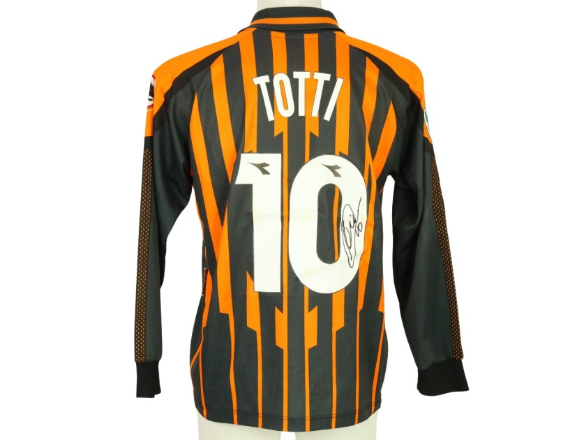R - Totti Official AS Roma Shirt, 1997/98 - Signed