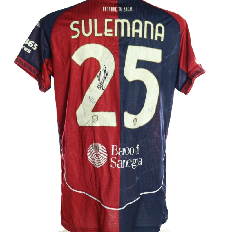 Sulemana's Signed Unwashed Shirt, Cagliari vs Napoli 2026