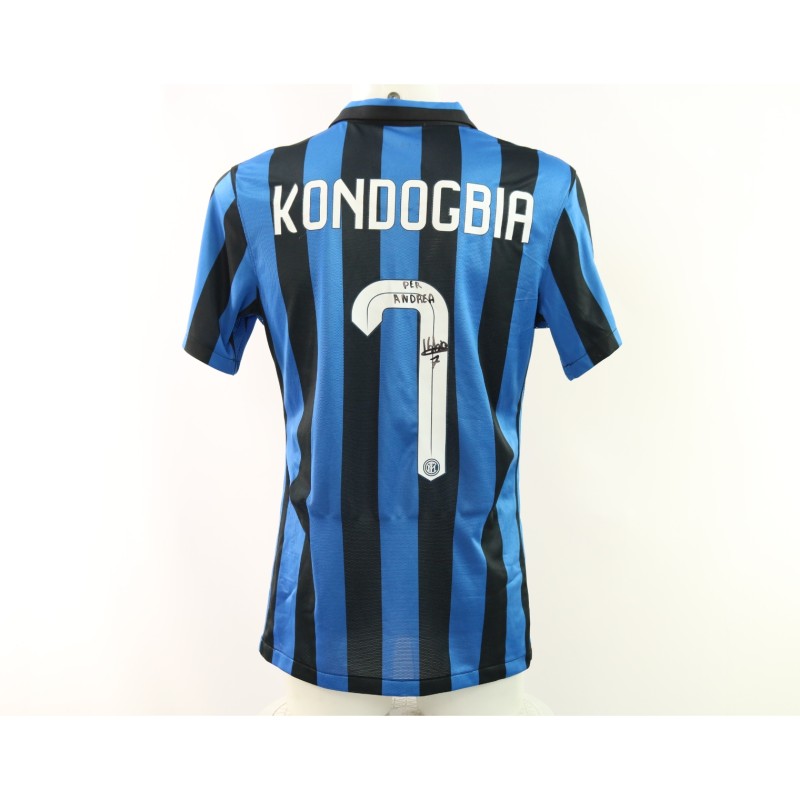 Maglia Kondogbia Inter Indossata, 2015/16 - Autografata