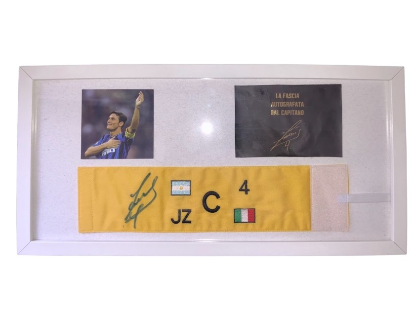 Zanetti Framed Captain's Armband - Signed by Javier Zanetti