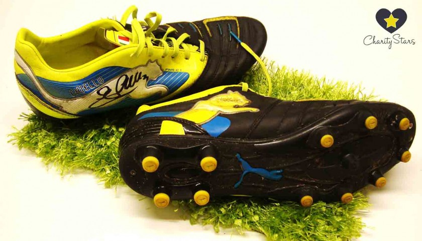 Giorgio Chiellini match worn boots, Confederations Cup 2013 - signed