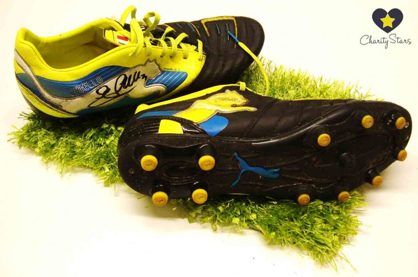 Giorgio Chiellini match worn boots, Confederations Cup 2013 - signed