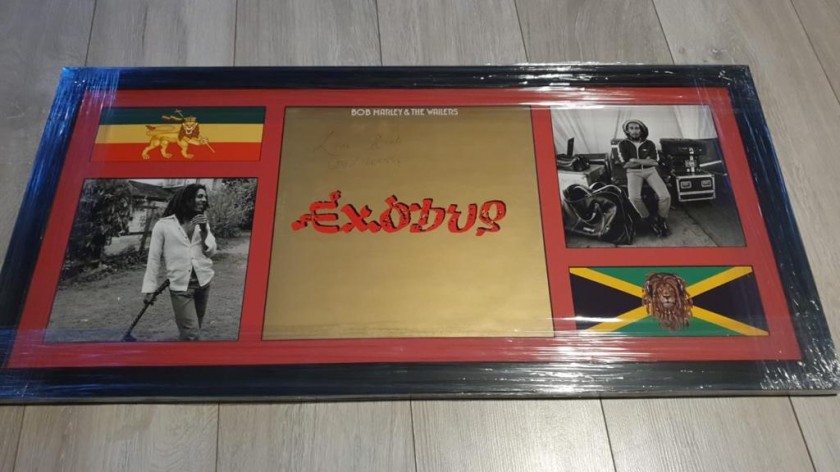 Bob Marley Framed Signed Exodus Vinyl LP Display
