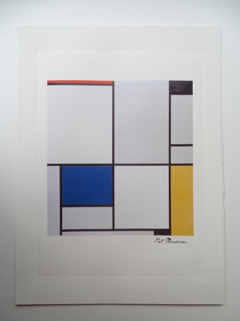 Piet Mondrian Litografia firmata