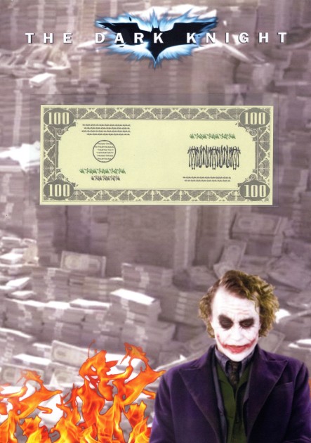 "The Dark Knight" - Original Screen-Used Banknote