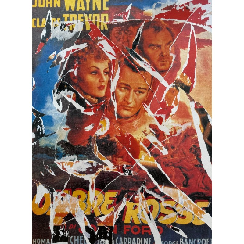 "Ombre Rosse" di Mimmo Rotella