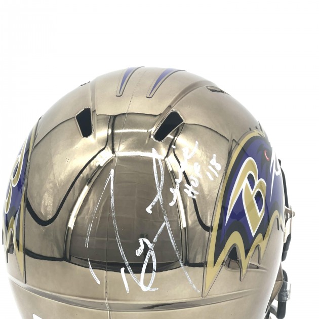 Ray Lewis Signed Baltimore Ravens Helmet - CharityStars