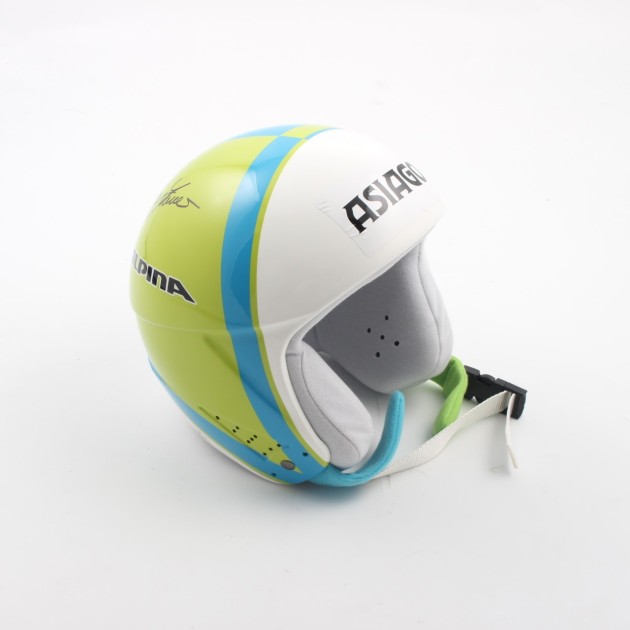 Ski Helmet Used and Signed by Asja Zenere