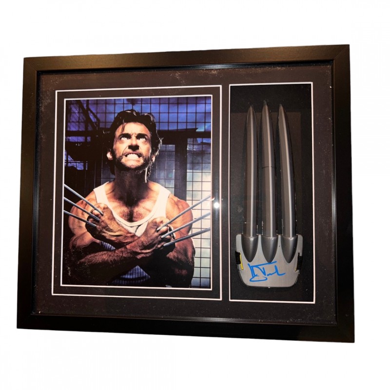 Hugh Jackman Signed and Framed Wolverine's Prop Claws