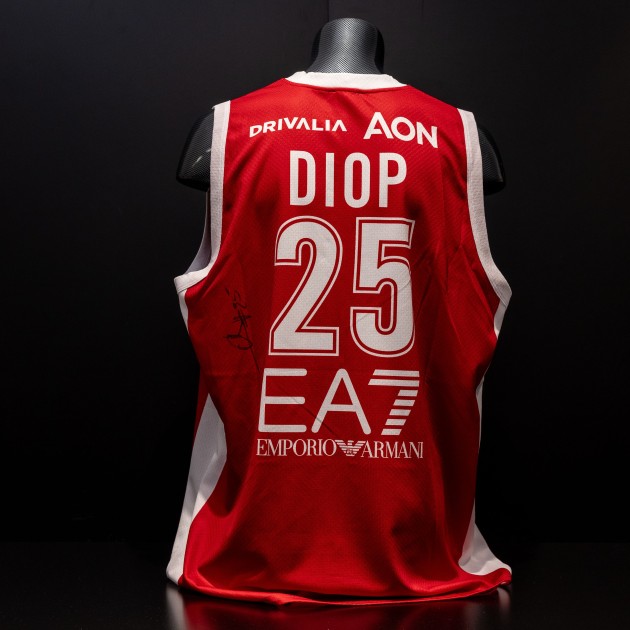 Ousmane Diop's Olimpia Milano Signed Official Match-Worn Jersey - Limited Edition