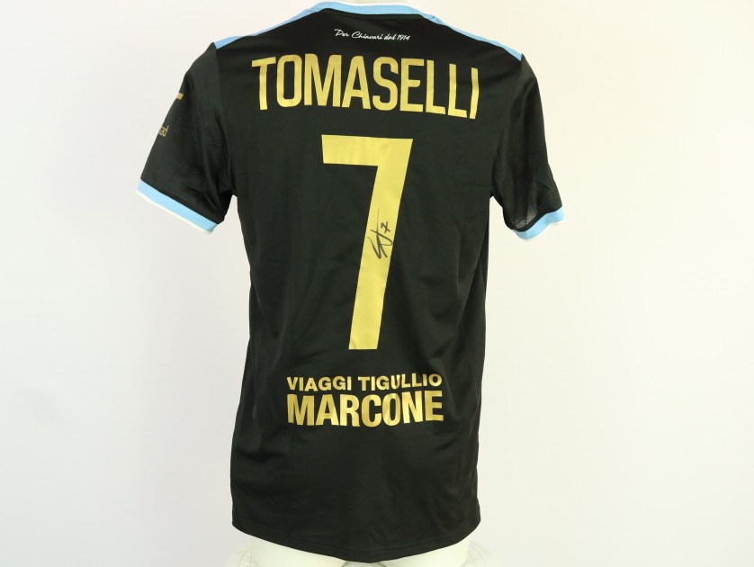 Tomaselli's Unwashed Signed Shirt, Pescara vs Virtus Entella 2024