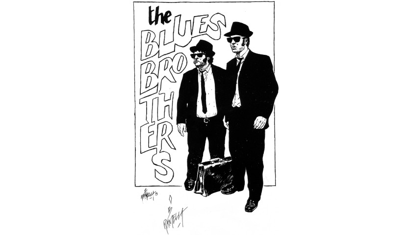 "The Blues Brothers" Board Signed by Bruno Ramella
