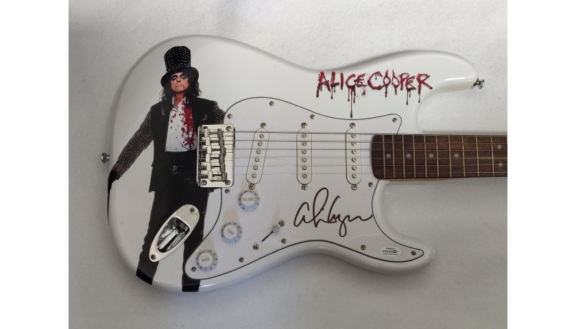 Alice Cooper Autographed Fender Guitar