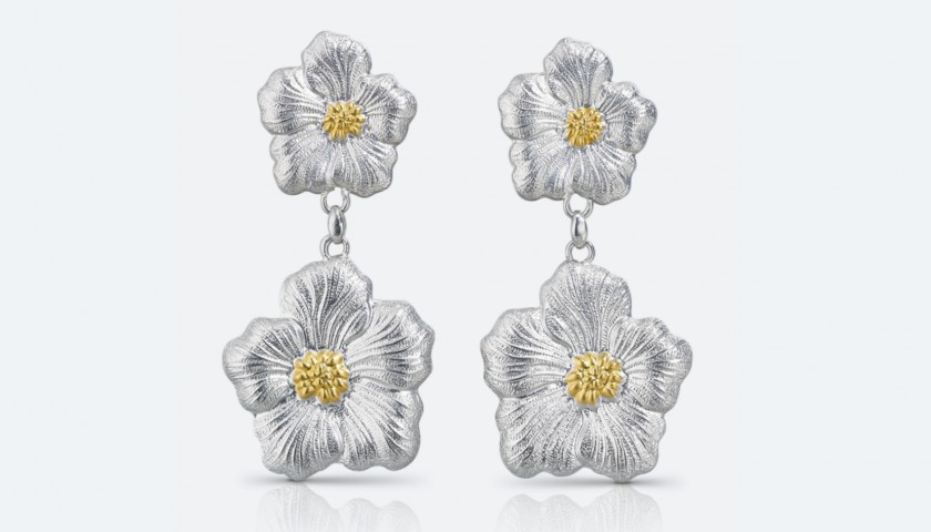 Buccellati Blossoms Gardenia Pendant Earrings