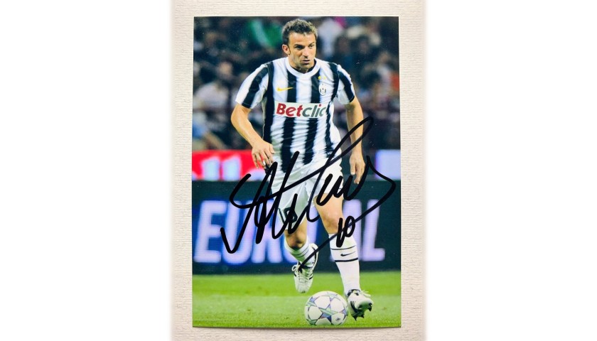 I gadget esclusivi dello Juventus DOC Alex Del Piero Attestato e  gagliardetto Juventus club DOC Immagine del gadget del Club