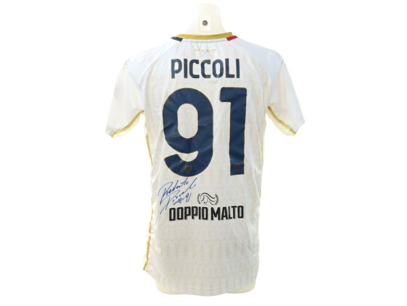 Piccoli's Signed Unwashed Shirt, Genoa vs Cagliari 2024