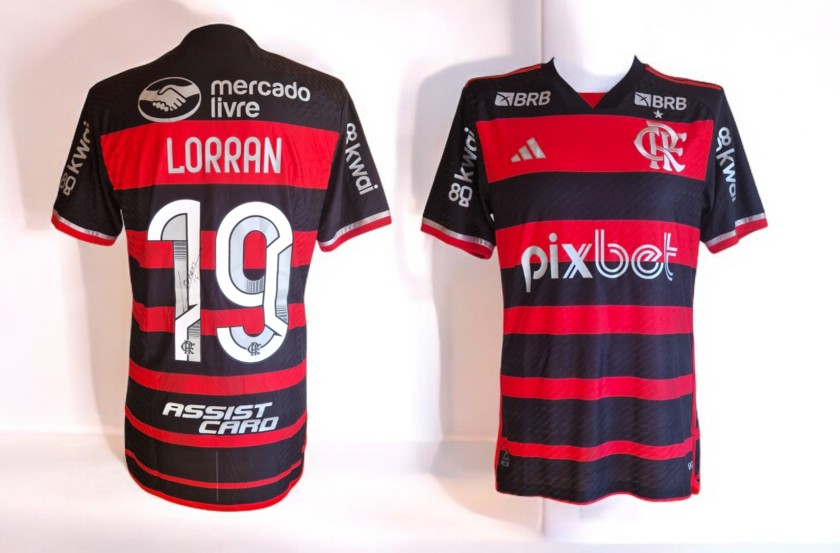 Lorran's Flamengo Copa do Brasil Signed Prepared Shirt