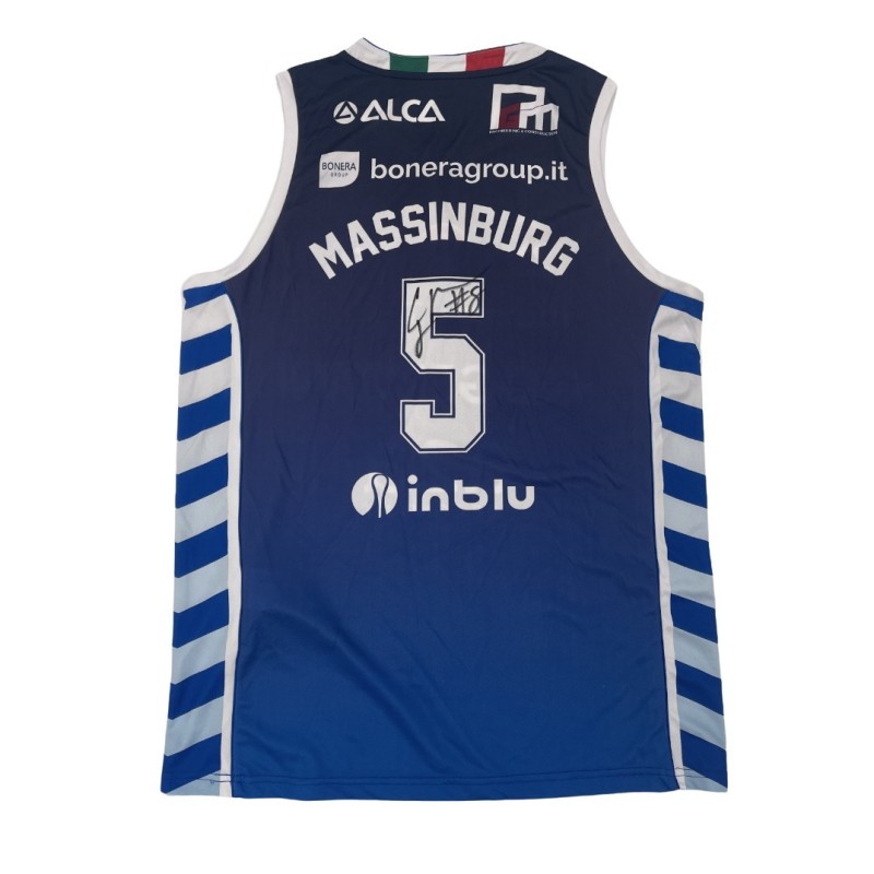 Massinburg's Unwashed Signed Kit, Germani Brescia vs Generazione Vincente Napoli Basket, Italy Cup 2024