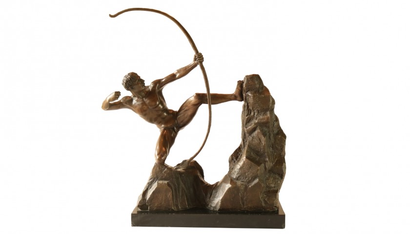 Bronze Sculpture of Archer by Fonderia Montagner