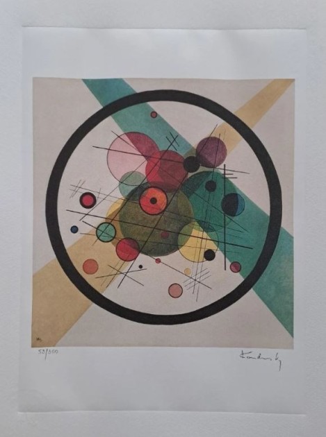 "Circles in a Circle" Lithograph Signed by Kandinsky