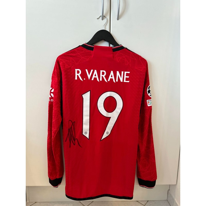 Raphael Varane's Manchester United Match Worn Signed Shirt