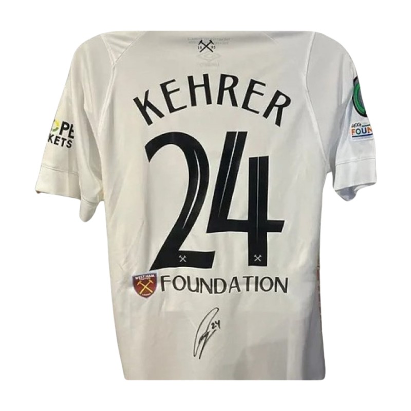 Thilo Kehrer's West Ham 2022/23 UECL Final Signed and Framed Shirt 
