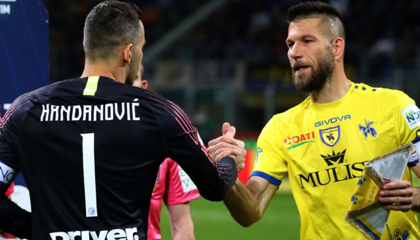 Maglia Handanovic indossata Inter-Chievo 2019 - Patch Inter Forever