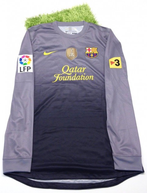 Victor Valdes issued/worn shirt, Barcelona, Liga Spagnola 2012/2013