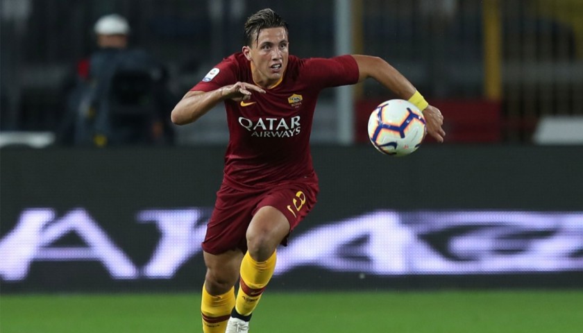 Pellegrini's Worn and Signed Shirt, Roma-Genoa 2018