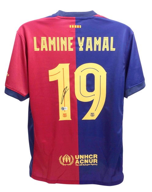Lamine Yamal's FC Barcelona Signed Replica Shirt