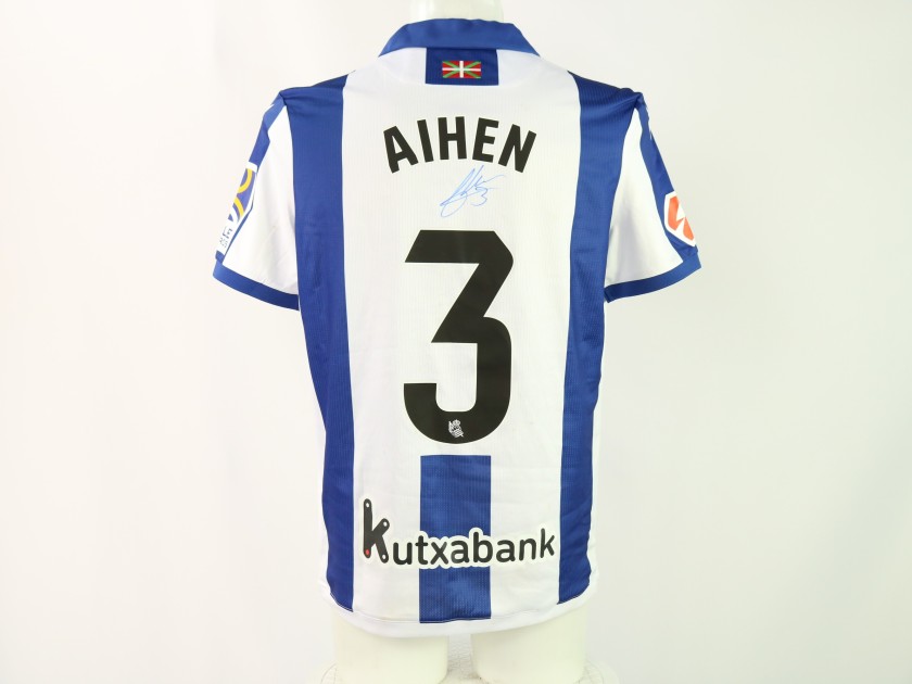 Aihen' Signed Unwashed Shirt, Real Sociedad vs Barcelona 2024