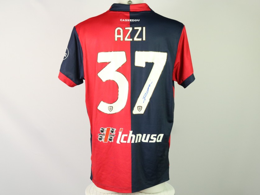 Azzi Unwashed and Signed Shirt, Cagliari vs Monza 2023