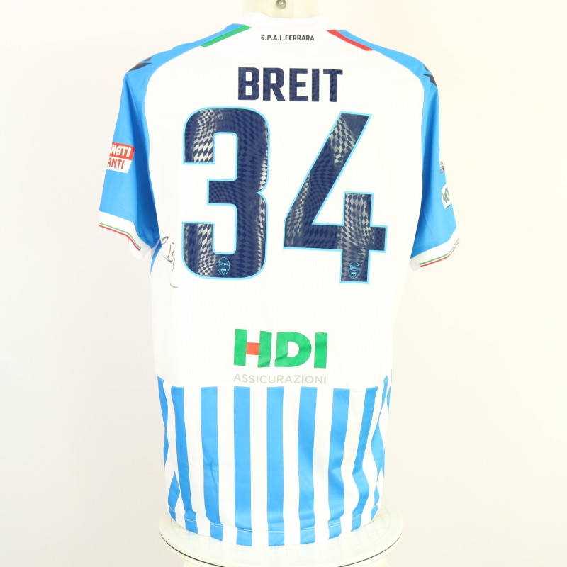 Breit's Unwashed Signed Shirt, SPAL vs Gubbio 2024 