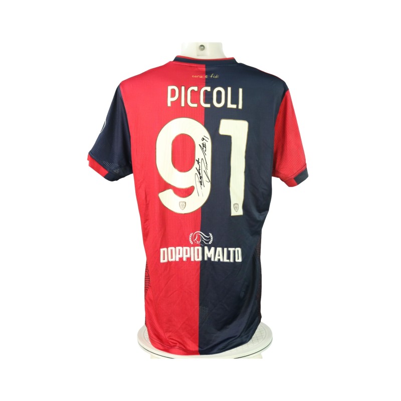 Piccoli's Signed Unwashed Shirt, Cagliari vs Como 2024