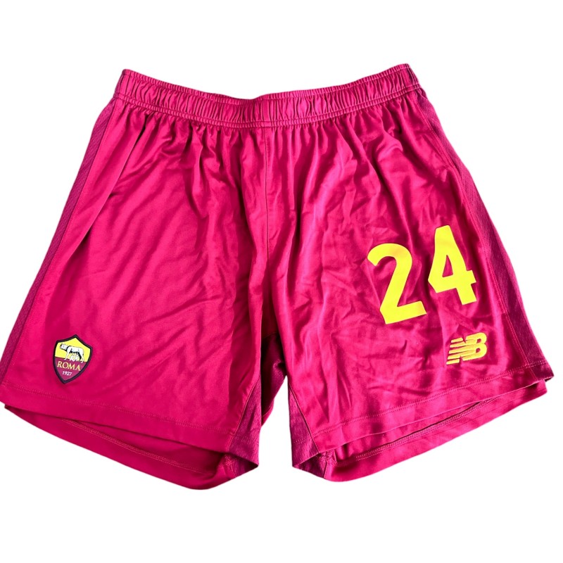 Kumbulla's Roma Unwashed Shorts, 2022/23