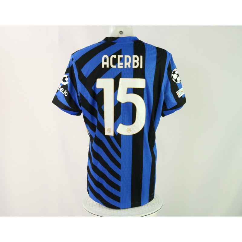 Acerbi's Inter Match-Issued Shirt, UCL 2024/25