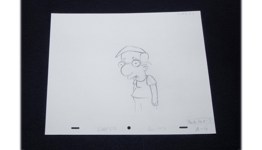 The Simpsons - Original Drawing of Milhouse 