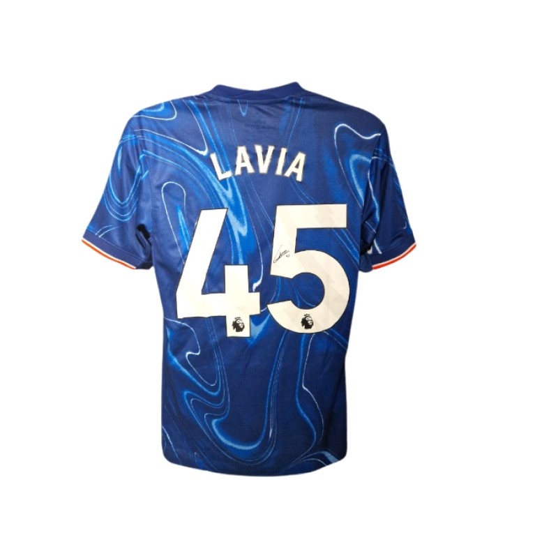 Romeo Lavia's Chelsea 2024/25 Signed Replica Shirt