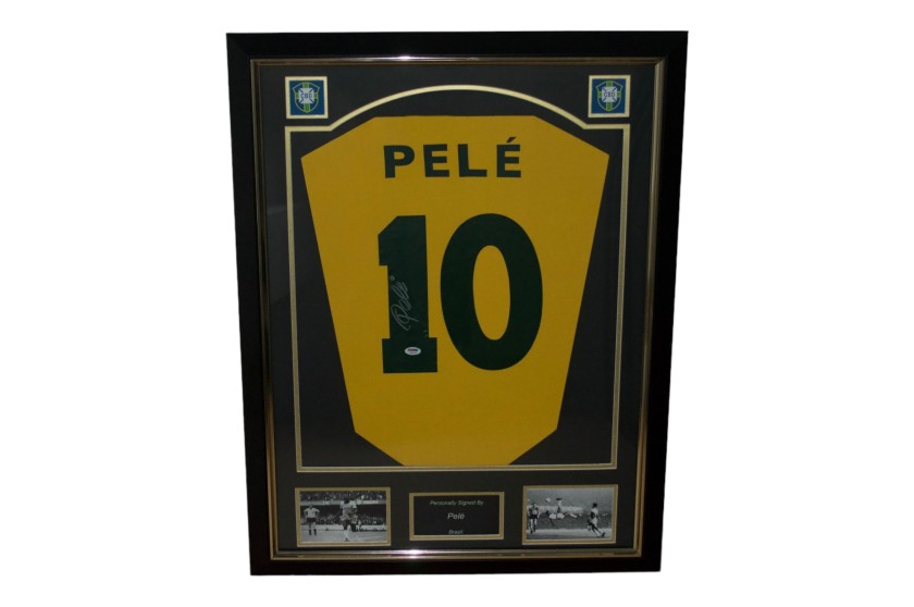 Pelé's Brazil 1970 Signed And Framed Shirt