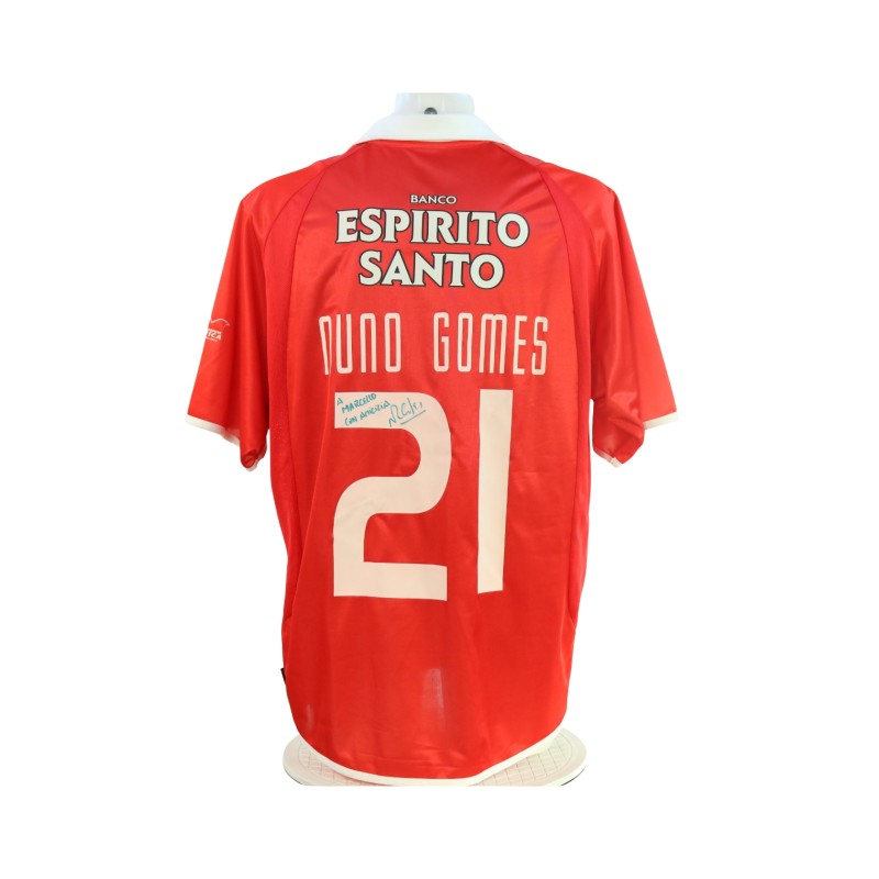 Nuno Gomes' Official Benfica Signed Shirt, 2003/04