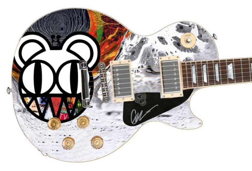 Battipenna chitarra personalizzata in edizione signature - Autografato da Ed Obrien dei Radiohead  